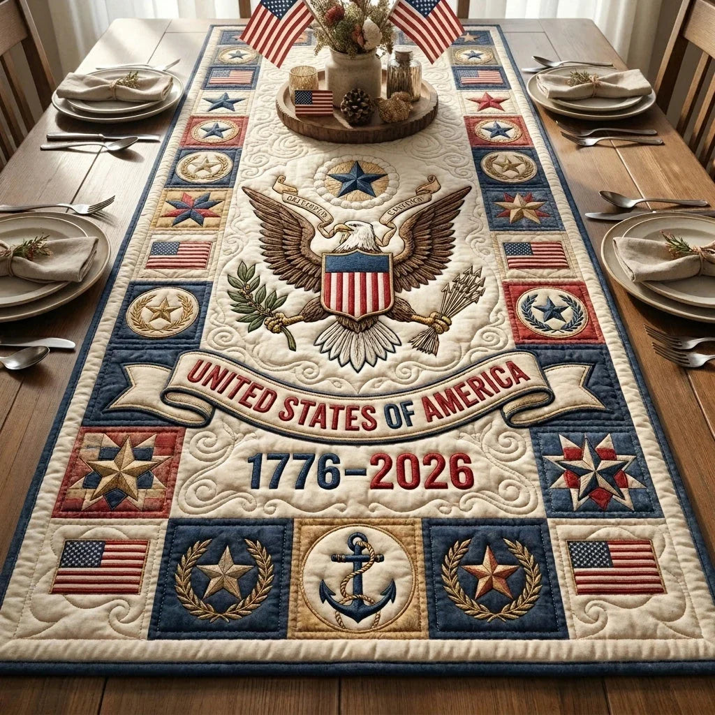 Anchor Glory Quilted Table Runner