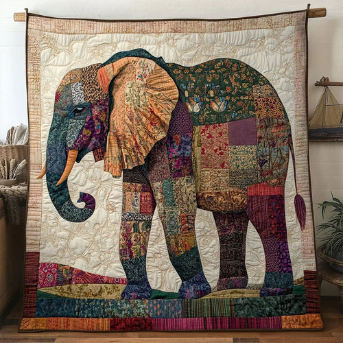 Ancient Elephant Quilt Blanket