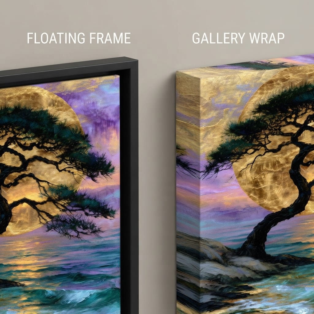 Ancient Pine Before The Gilded Moon Canvas Wall Art