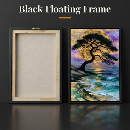 Ancient Pine Before The Gilded Moon Canvas Wall Art