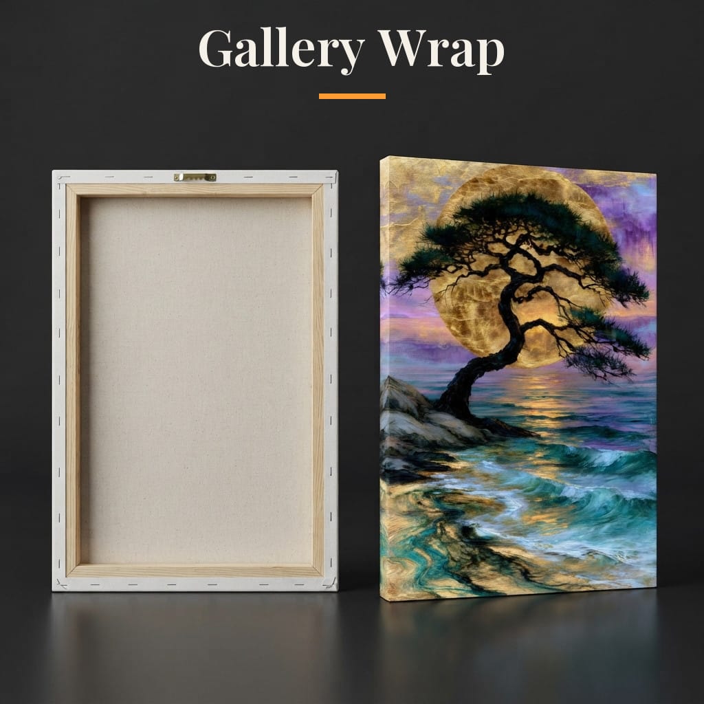 Ancient Pine Before The Gilded Moon Canvas Wall Art