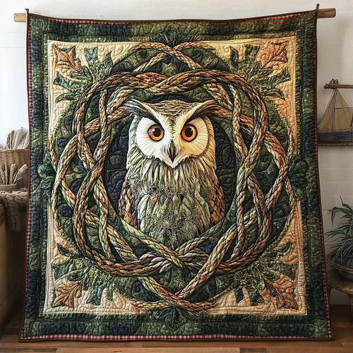 Ancient Spirit Owl Quilt Blanket