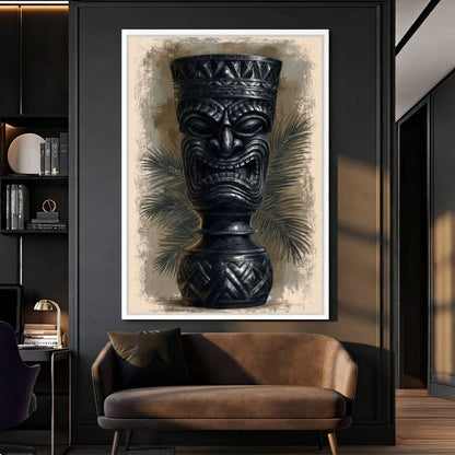 Ancient Totem Of The Island Spirit Canvas Wall Art