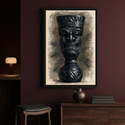Ancient Totem Of The Island Spirit Canvas Wall Art