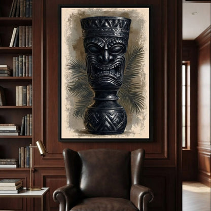 Ancient Totem Of The Island Spirit Canvas Wall Art