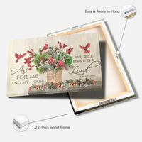 as for me and my house christmas wall art canvas (Landscape)