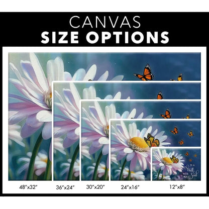 it is well with my soul canvas print daisy and butterfly christian wall art (Landscape) (view 2)