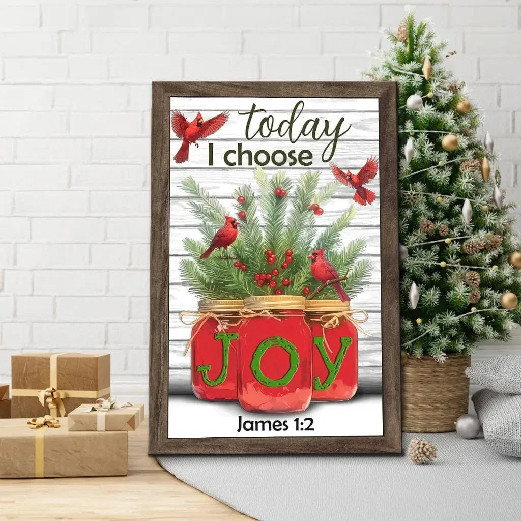 today i choose joy james 1 2 christmas wall art canvas