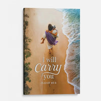 i will carry you jesus carrying a woman isaiah 46 4 christian canvas wall art