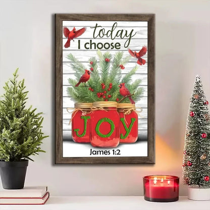 today i choose joy james 1 2 christmas wall art canvas (view 2)