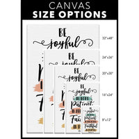 be joyful in hope patient in affliction faithful in prayer romans 12 12 wall art canvas (Landscape)
