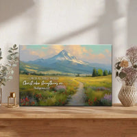 philippians 4 13 i can do all things through christ wall art canvas (Landscape)