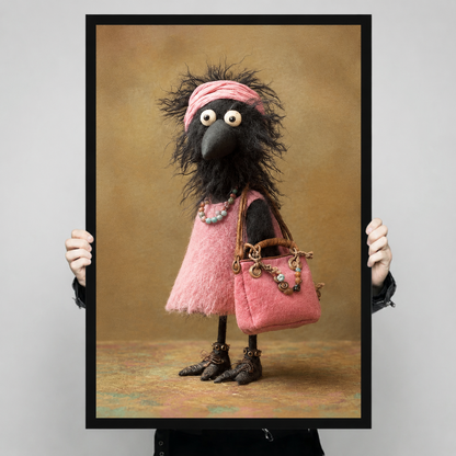 Whimsical Fashion Boho Bird Canvas Wall Art