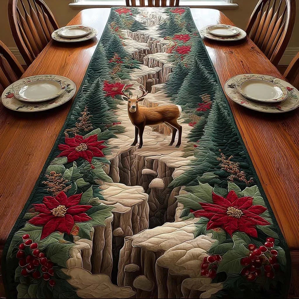 Antler Grace Quilted Table Runner