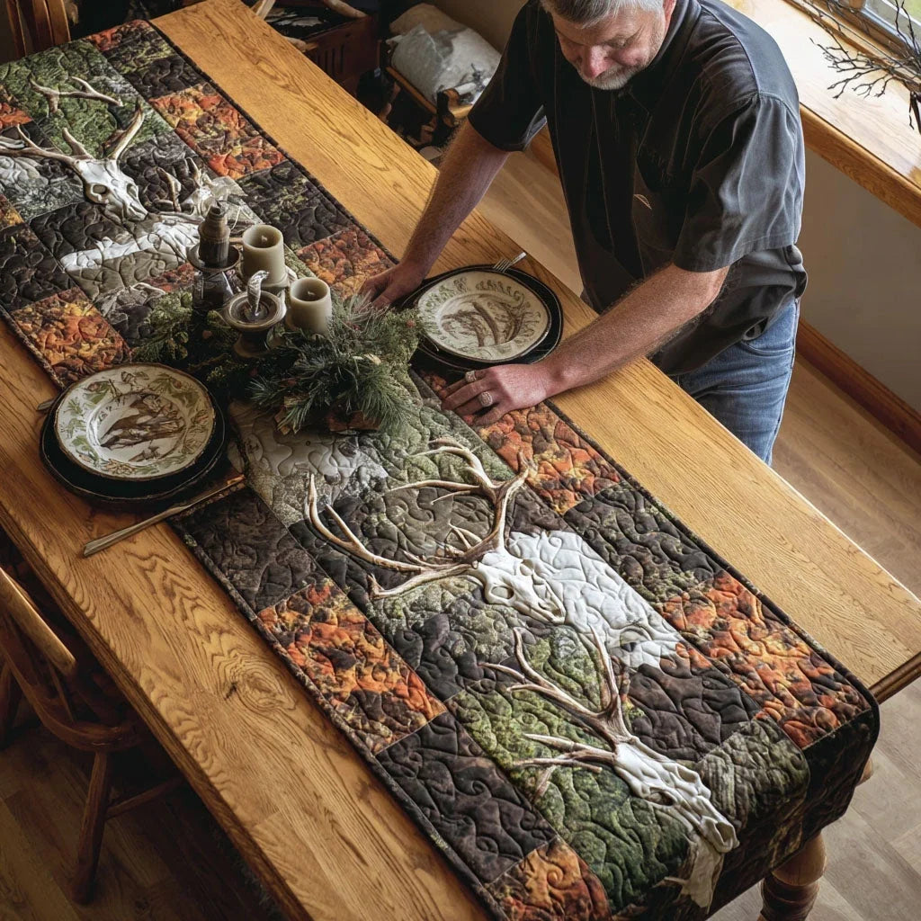 Antler Trail Quilted Table Runner