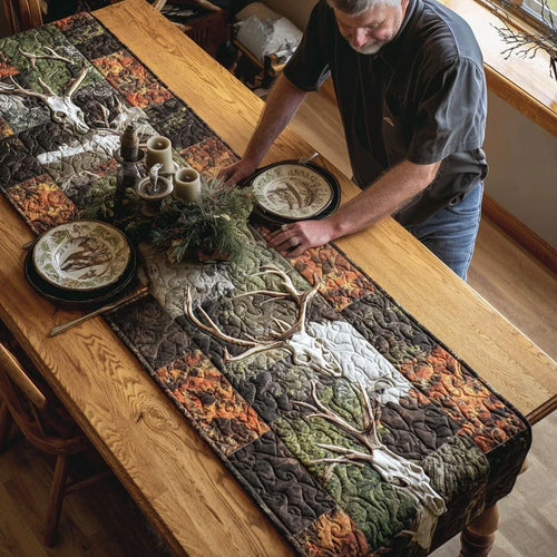 Antler Trail Quilted Table Runner