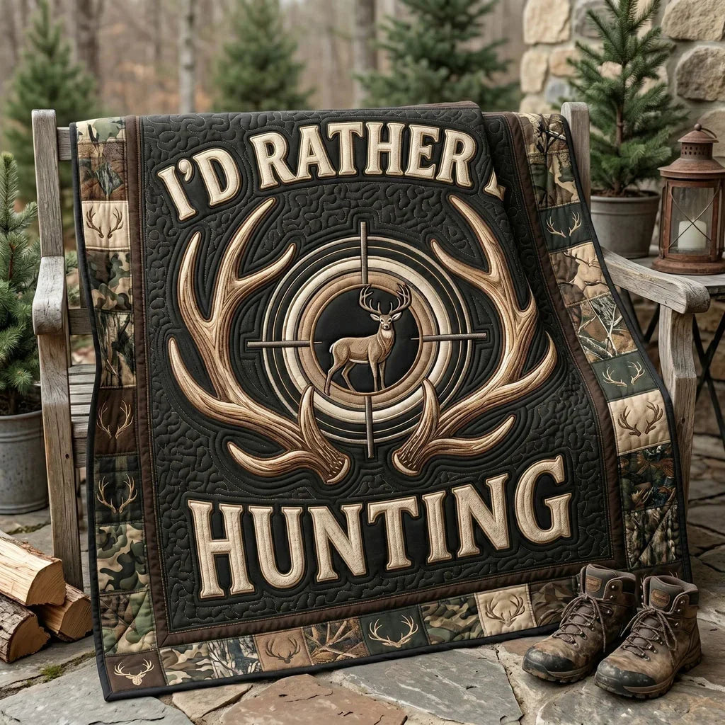 Antlers In Sight Quilt Blanket