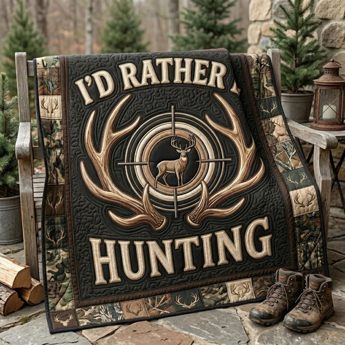 Antlers In Sight Quilt Blanket