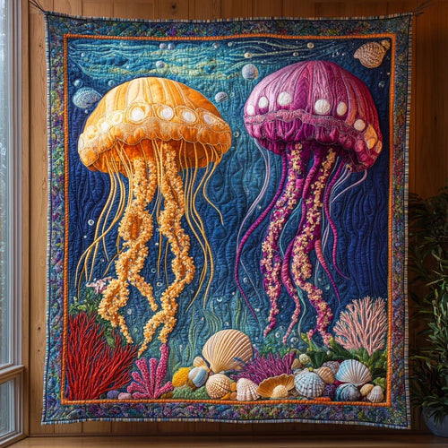 Aqua Spirit Quilt Blanket