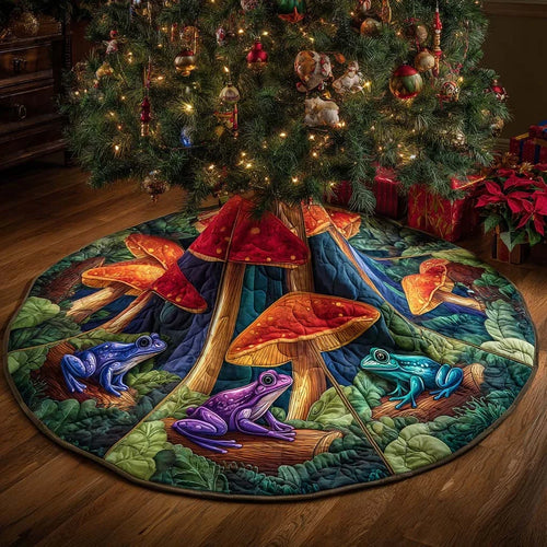 Aquatic Shroom Lagoon Quilted Tree Skirt