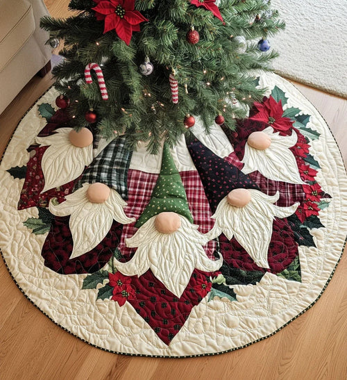 Arctic Amble Quilted Christmas Tree Skirt