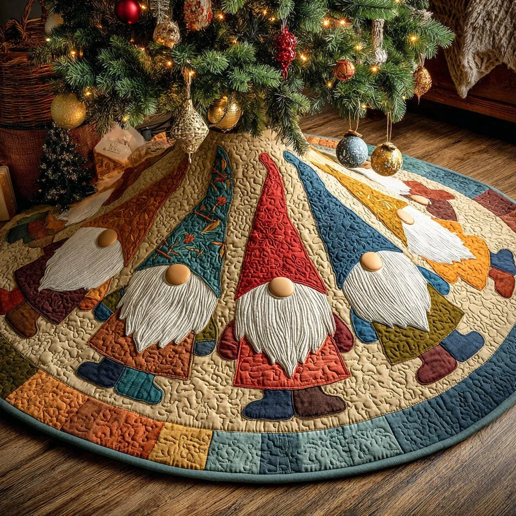 Arctic Giggles Christmas Quilted Tree Skirt