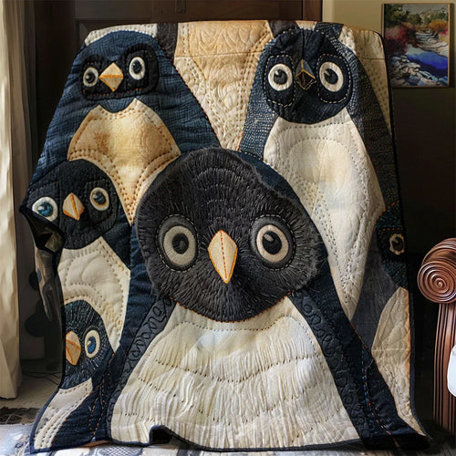 Arctic Penguin Quilt Blanket