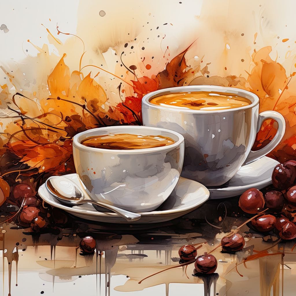 Autumn Coffee Brew Canvas Wall Art