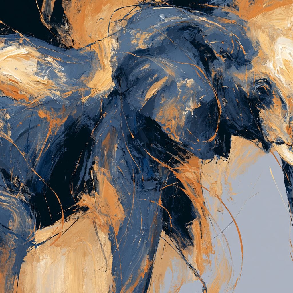 Force of the Great Elephant Wanderer Canvas Wall Art