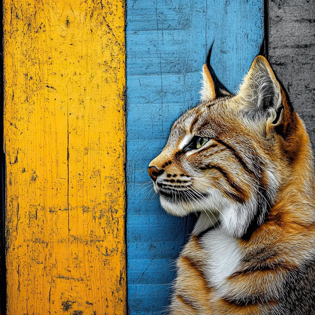 Wild Elegance Against Color Stripes Canvas Wall Art