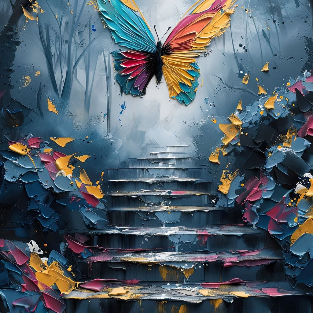 Spectral Flight Ascending Canvas Wall Art