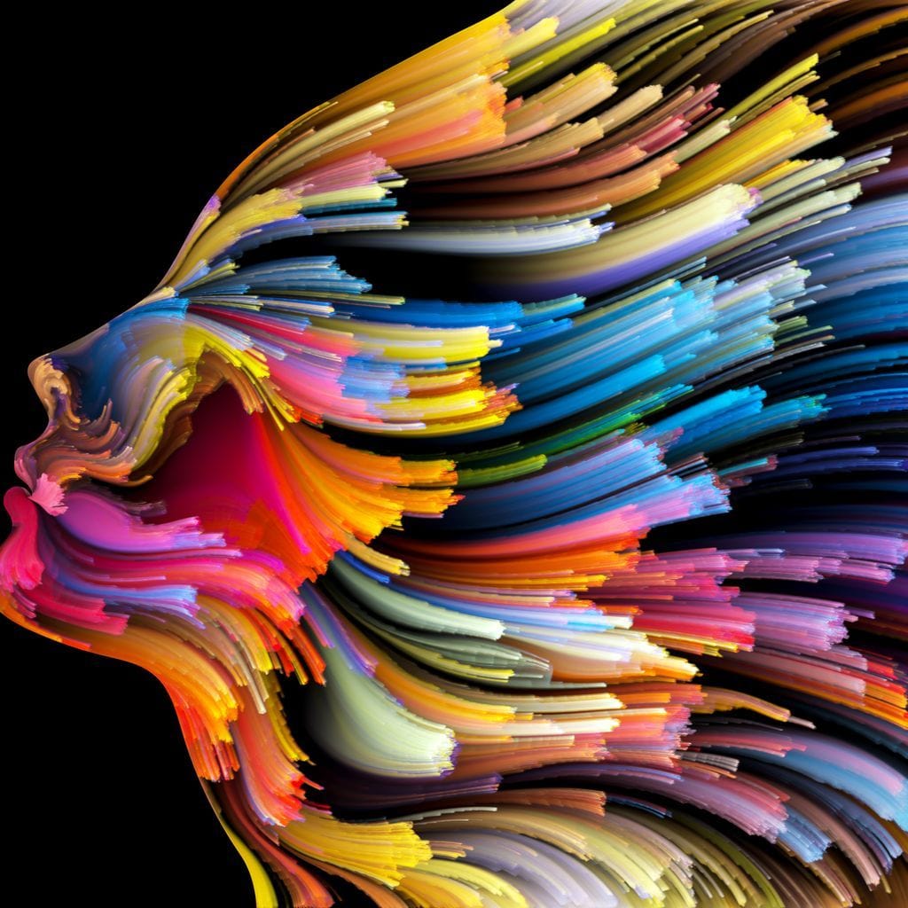 Psychedelic Face Canvas Wall Art