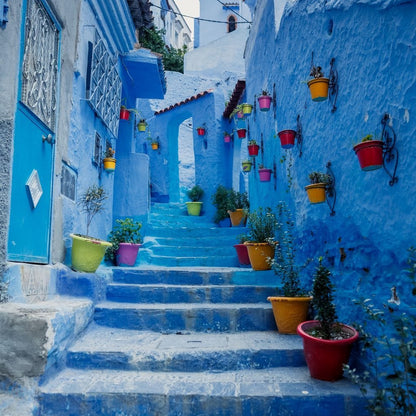 Chefchaouen - Blue village in Morocco Canvas Wall Art