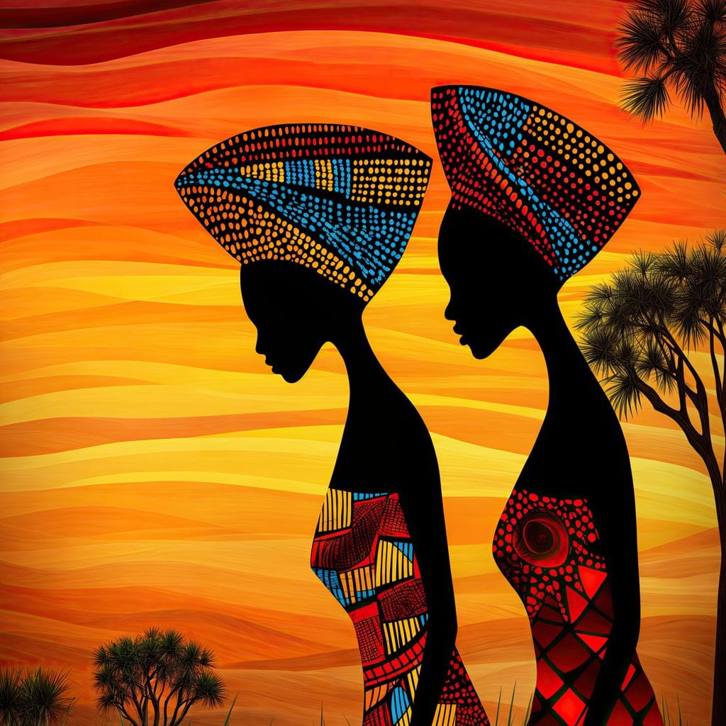 Sisters of the Savannah Canvas Wall Art