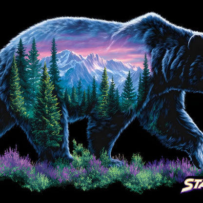 Mountain Spirit Bear Journey Canvas Wall Art