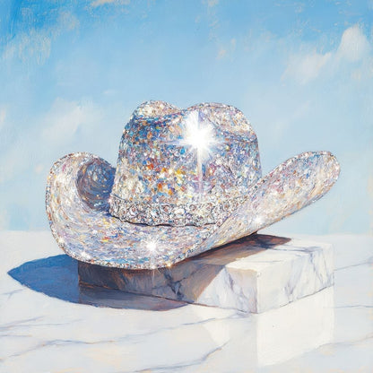 Glistening Cowboy Hat Canvas Wall Art
