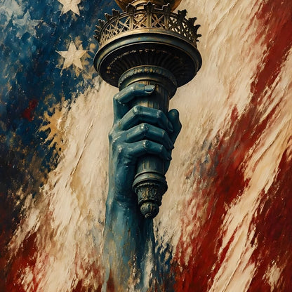 Liberty Igniting The Storm Canvas Wall Art