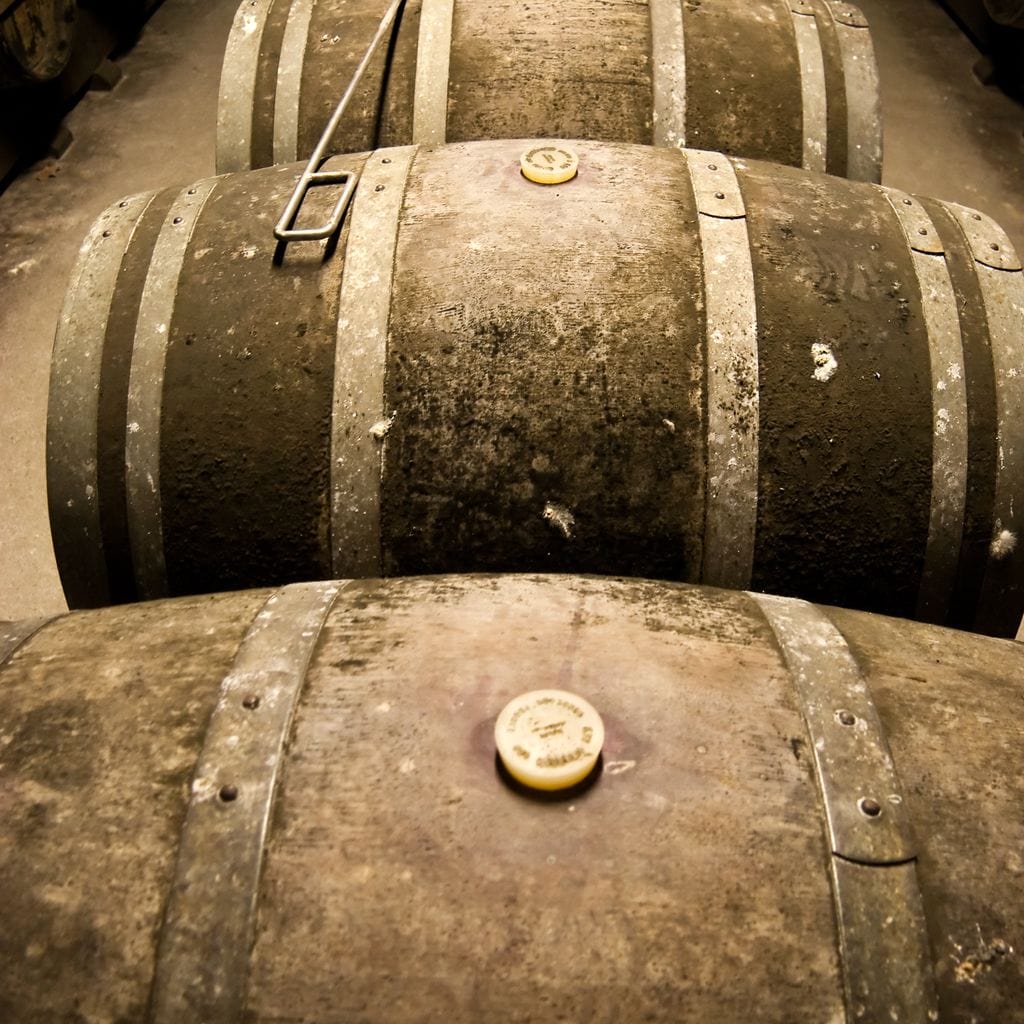 Rusted Wine Barrels Canvas Wall Art