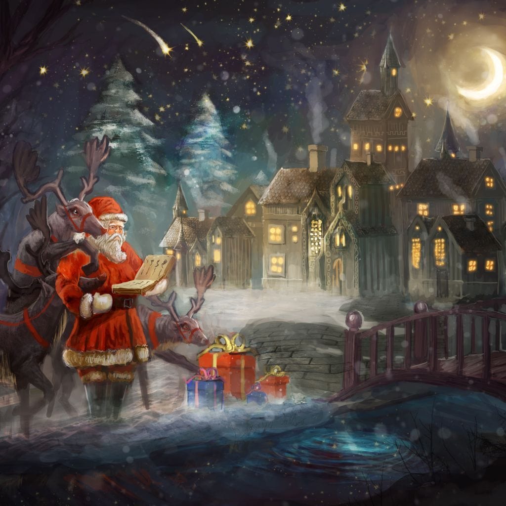 Santa Claus Canvas Wall Art