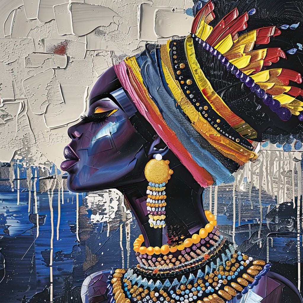 Sapphire Dreams of Africa Canvas Wall Art