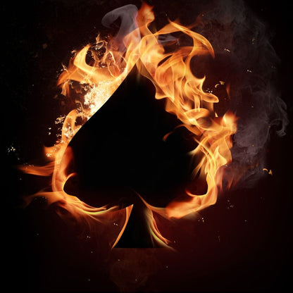 Spade on Fire Canvas Wall Art