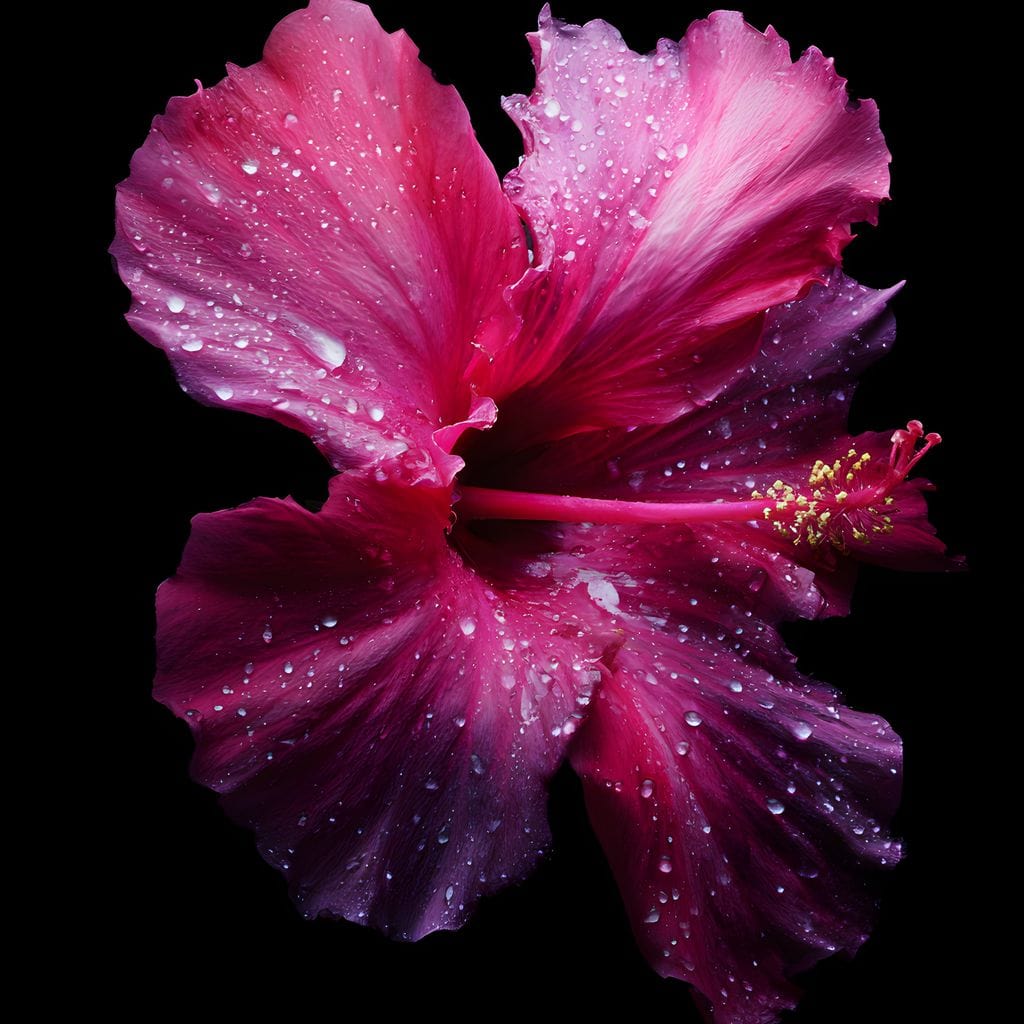 Rainkissed Pink Hibiscus Petals Canvas Wall Art