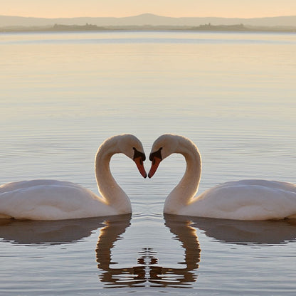Swans On The Lake Canvas Wall Art