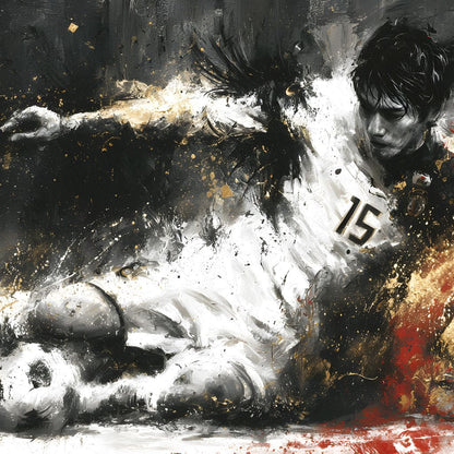 Momentum Of The Striker Canvas Wall Art