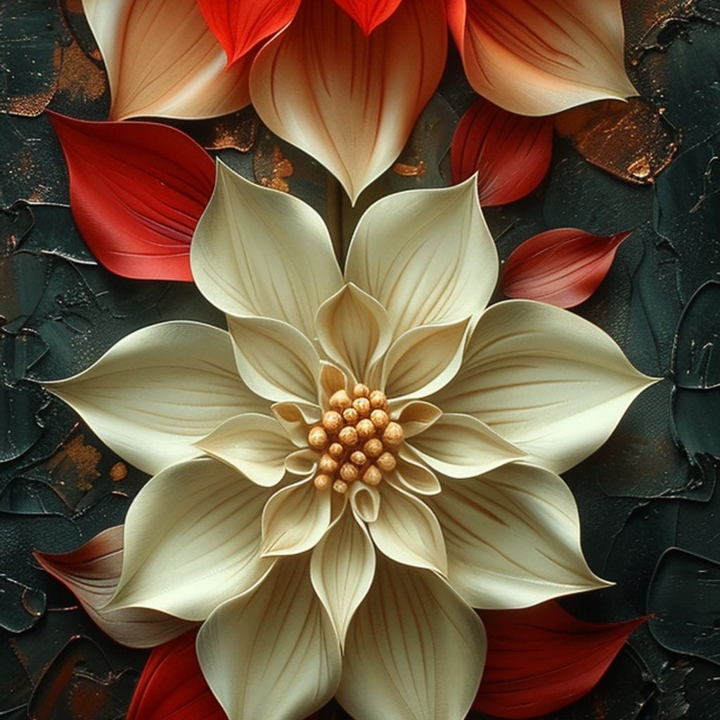 Autumnal Bloom Symphony Canvas Wall Art