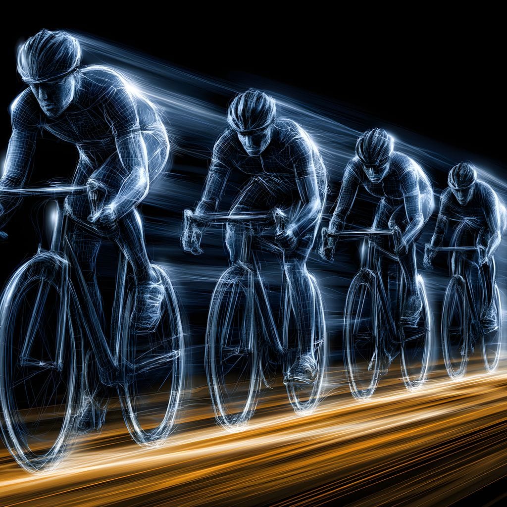 Kinetic Pulse of the Peloton Canvas Wall Art