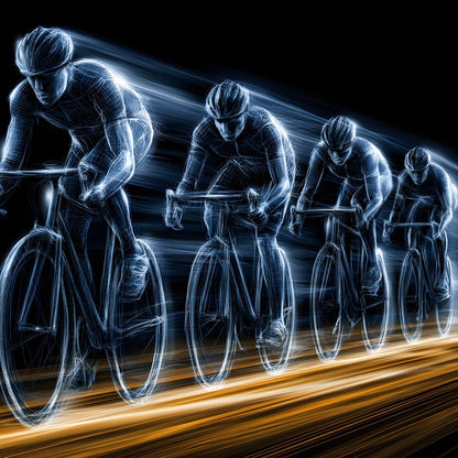 Kinetic Pulse of the Peloton Canvas Wall Art
