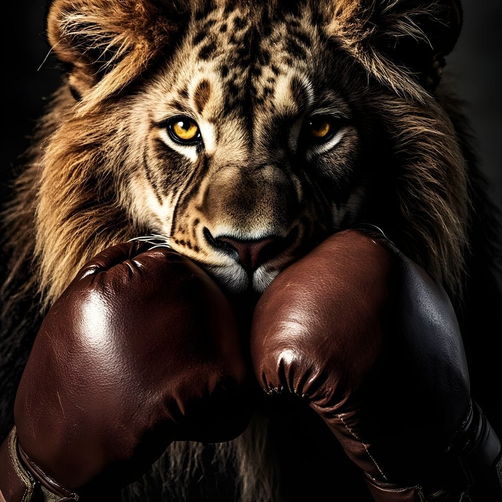 Lionheart Pugilist Canvas Wall Art