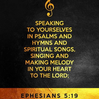 Ephesians 5:19 Canvas Wall Art