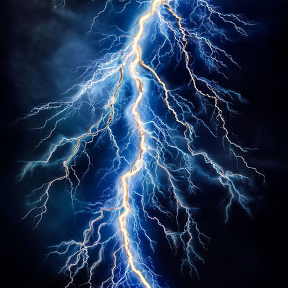 Lightning Storm Strike Canvas Wall Art